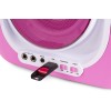 SBS30P Sistem de karaoke, Bluetooth/USB/CD, 2 microfoane cu fir, roz, Fenton