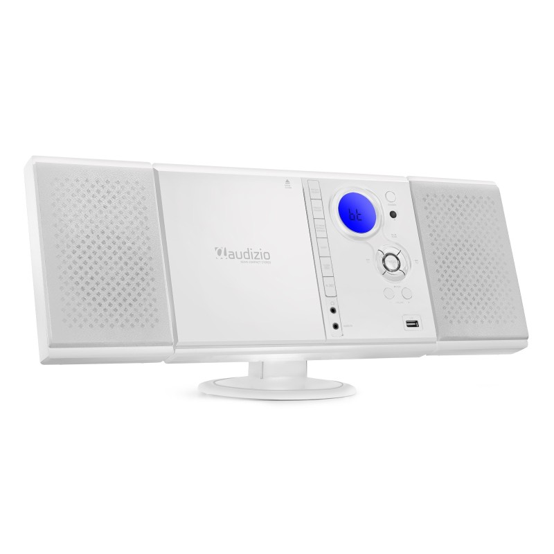 REIMS Sistem stereo compact, 40W, Bluetooth/CD/USB/FM, alb, Audizio