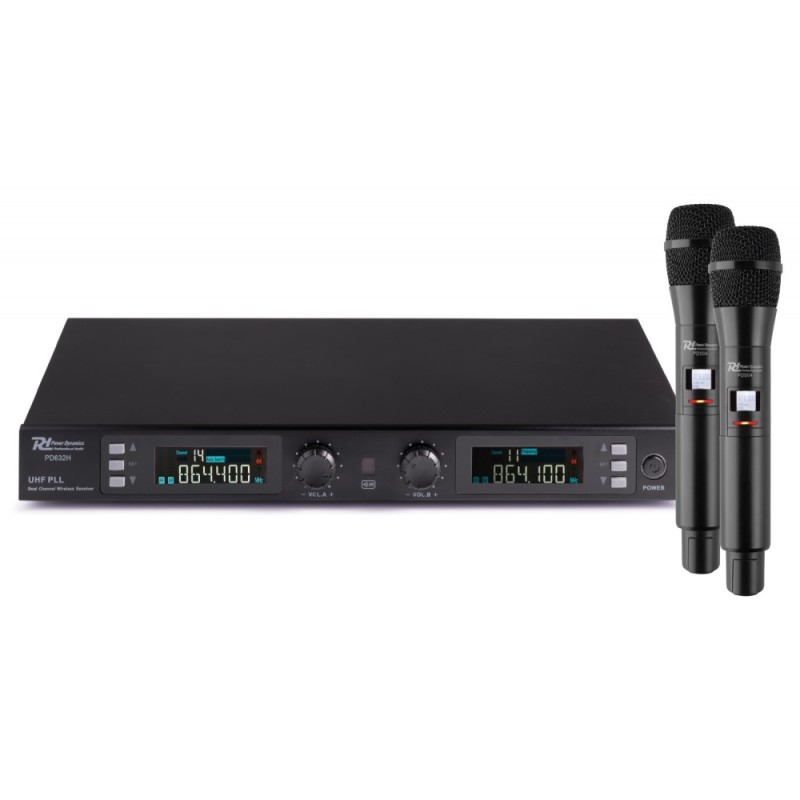 PD632H Set microfon fara fir UHF digital 2 canale cu 2 microfoane