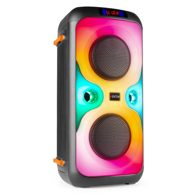 BOOMBOX440 Boxa de petrecere cu LED si acumulator, 2x6.5”, 180W, Bluetooth/FM/USB/SD, Fenton