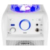 SBS50W Boxă de karaoke cu lumini LED, 50W, Bluetooth, alb, Vonyx