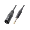 Cablu XLR tata - Jack 6,3mm mono tata 3m PD Connex