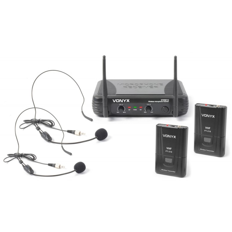(RESIGILAT) STWM712H Microfon fara fir cu 2x lavaliere VHF, Vonyx