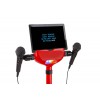 Sistem de karaoke piedestal + covor mat luminos, Bluetooth/USB, 2x microfoane, roșu, Fenton KSM15R