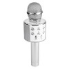 KM01 Microfon de karaoke cu difuzor, Bluetooth/USB/SD, argintiu, Max